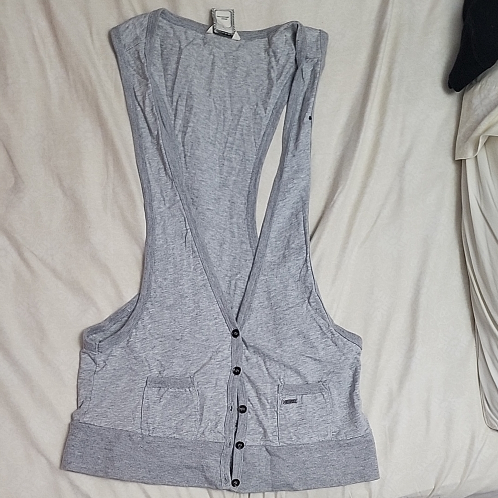 Gray Sleeveless Women's Top